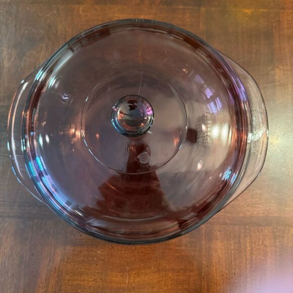 Pyrex Cranberry Casserole Glass Cookware Visions Vision - Picture 2 of 8